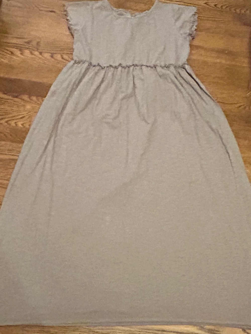 NATURAL LIFE Taupe Ruffle Sleeve Maxi Dress